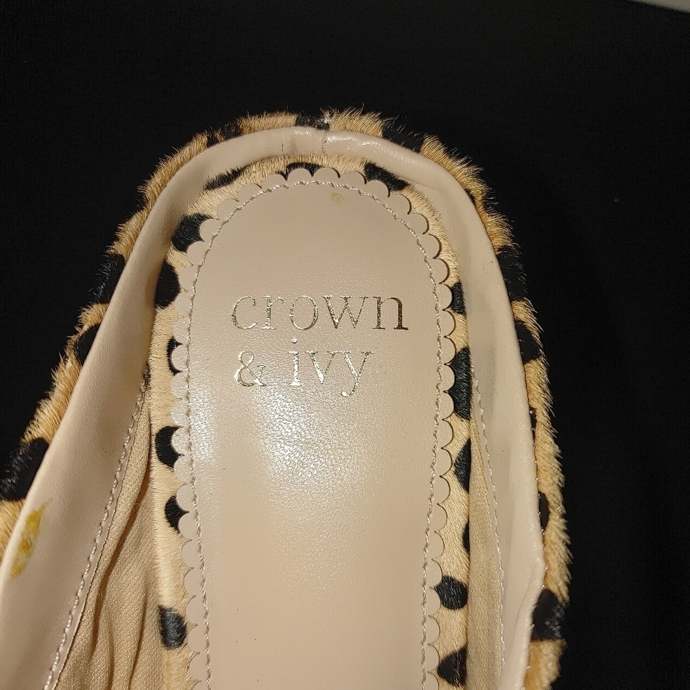 Crown And Ivy Black and Cream Mule Slides Size 8.5 New W/O Box - Picture 8 of 9